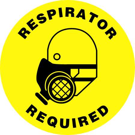 Floor Sign,17in,respirator Required (1 U