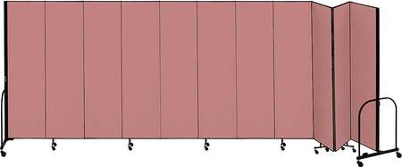 Partition,20 Ft 5 In W X 4 Ft H,mauve (1