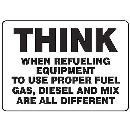 Refueling Safety Sign,10"h,14"w,vinyl (1