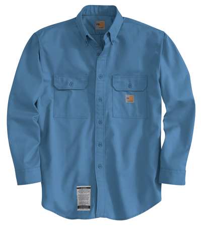 Fr Long Sleeve Shirt,blue,3xlt,button (1