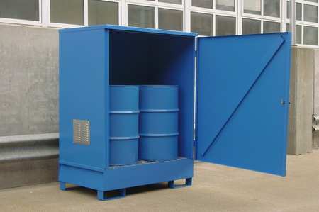 Non Combustible 2 Drum Steel Locker (1 U