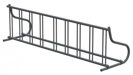 Bike Rack,1-sided,9-bike,110 In.,black (