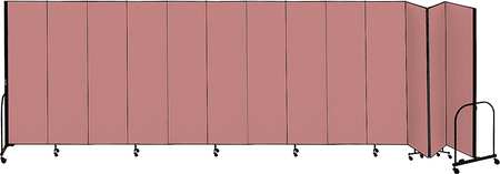 Partition,24 Ft 1 In W X 4 Ft H,mauve (1