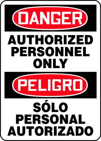 Spanish-bilingual Danger Sign,14"x10" (1