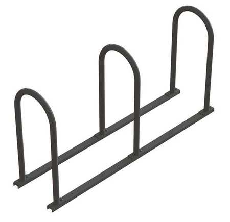 Bike Rack,2-sided,6-bike,black/silver (1