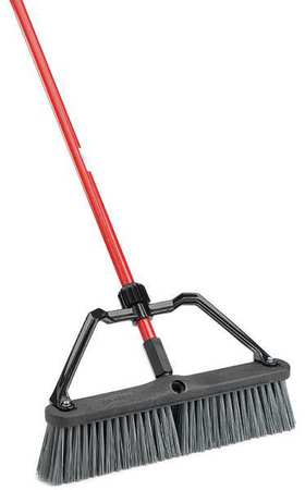 Push Broom,w/handle And Brace,18" Block