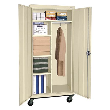 Combo Wardrobe Cabinet,78"h,36"w,putty (