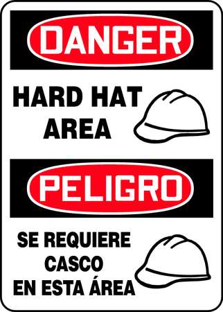 Spanish-bilingual Danger Sign,14"x10" (1