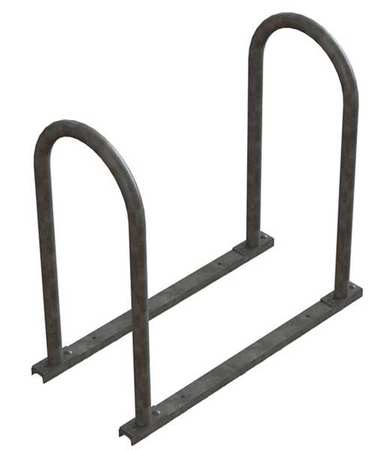 Bike Rack,2-sided,4-bike,32 In.,silver (