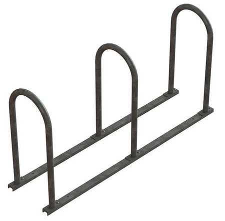 Bike Rack,2-sided,6-bike,60 In.,silver (