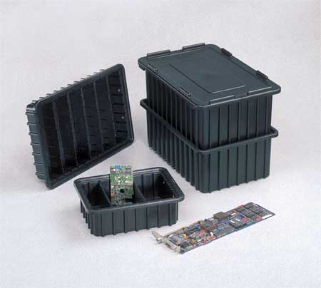 Esd Box Divider,black,9-5/8in.x5-3/8in.