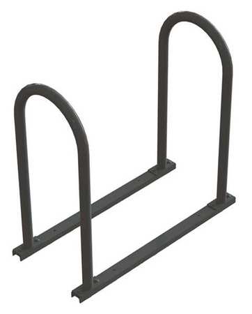 Bike Rack,2-sided,4-bike,black/silver (1