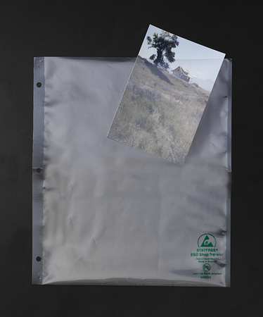 Shielding Bag,9-1/2",11",open,3mil,pk100