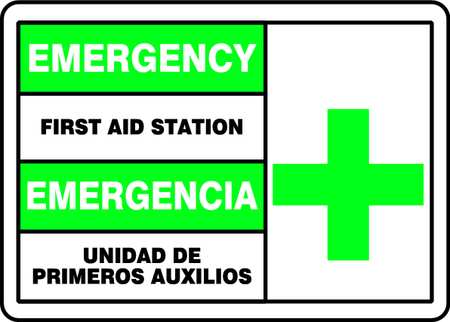 Spanish-bilingual First Aid Sign (1 Unit