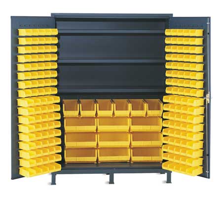 Bin Cab,louvered/shelving,84"h,60"w,24"d