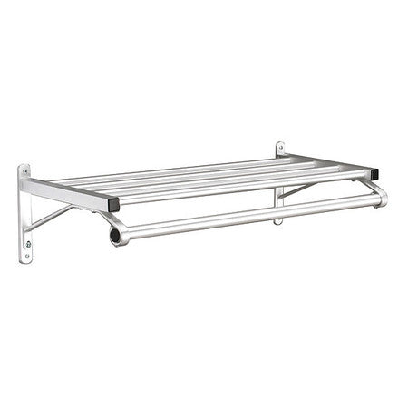 Coat Rack,1 Shelf,24 In W,satin Aluminum