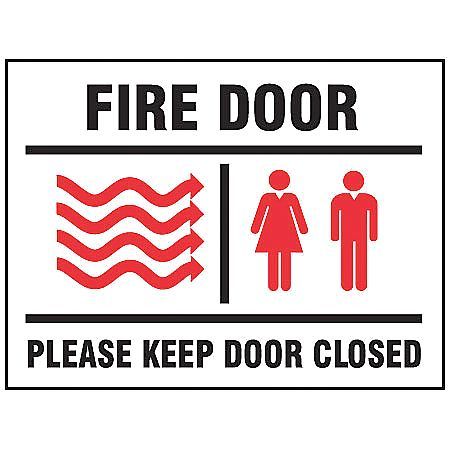 Sign,fire Door,7"x10" (1 Units In Ea)