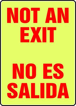 Sign,not An Exit/no Es Salida,14"x10" (1