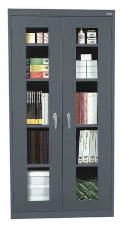 Shelving Cabinet,72" H,36" W,gray (1 Uni