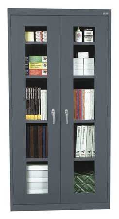 Shelving Cabinet,72" H,36" W,gray (1 Uni