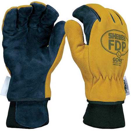 Firefighters Gloves,l,pigskin Lthr,pr (1