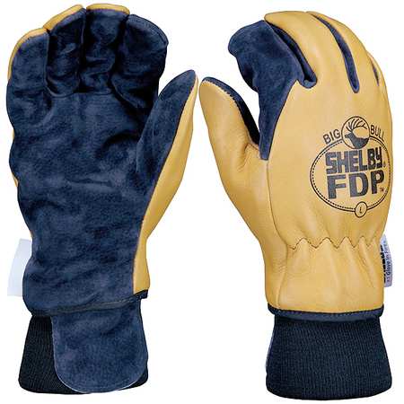 Firefighters Gloves,l,pigskin Lthr,pr (1