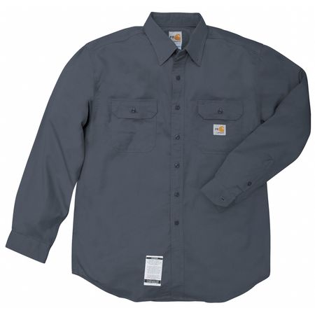 Fr Long Sleeve Shirt,navy,3xlt,button (1