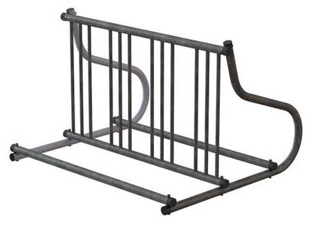 Bike Rack,2-sided,8-bike,48 In.,silver (