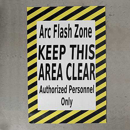 Floor Arc Flash Zone Sign,24 X 36 In. (1