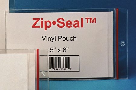 Zip Seal Pouch,self Adhsv, 5in.x8in,pk25