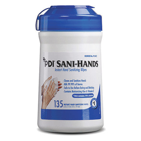 Sanitizer Wipes,canister,6 X 7-1/2". (1