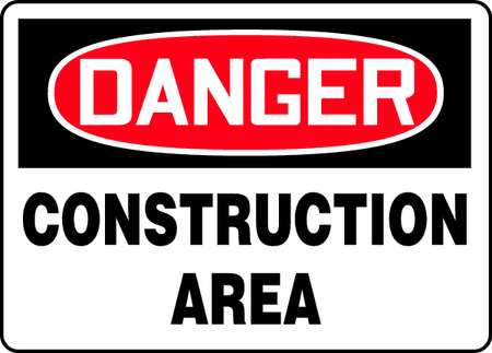 Danger Sign,10 X 14in,bk And R/wht,eng (