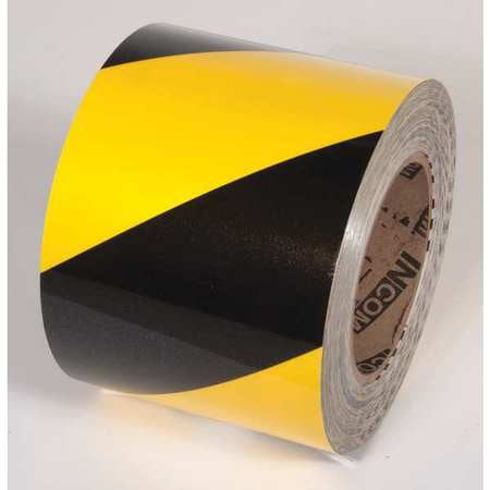 Tuff Mark Tape,yellow/black,4"x100ft (1