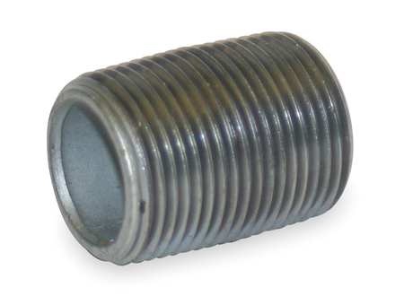 Pipe Nipple,1".,close,galvanized Steel (