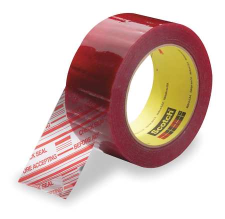 Carton Tape,red On Clear,48mm X 100m (1