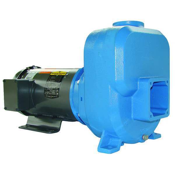 Self Priming Centrifugal Pump, 3 hp, 208 to 230/460V AC, 3 Phase, 105 ft Max Head