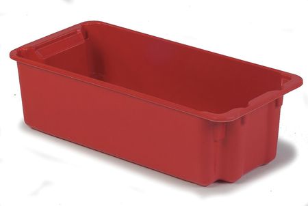 Stack And Nest Bin,29-5/8 In. L,red (1 U