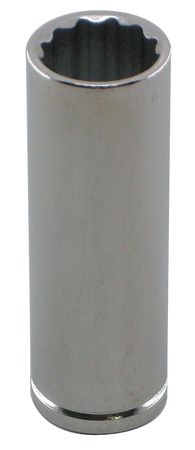 Socket,1/4 In. Dr,4-1/2mm,12 Pt. (1 Unit