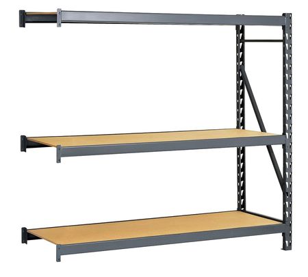 Bulk Rack,add-on,120" H,72" W,24" D,gray