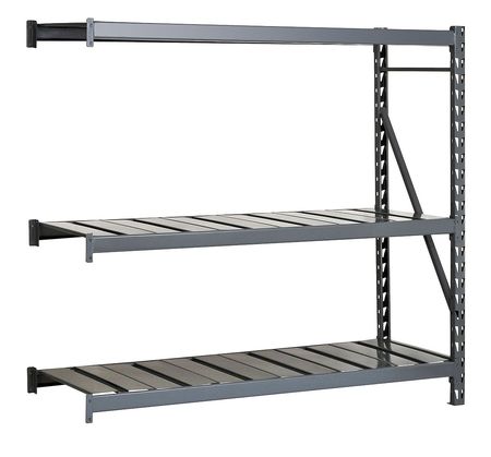 Bulk Rack,add-on,120" H,48" W,24" D,gray