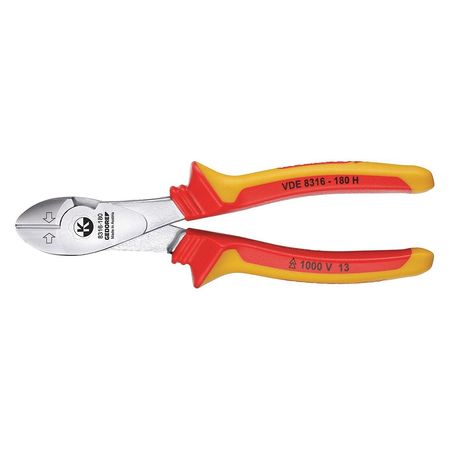 Insulated Power Diagonal Cutter,7" (1 Un