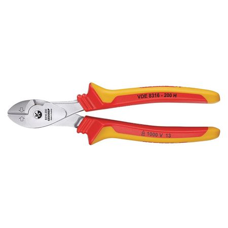 Insulated Power Diagonal Cutter,7-7/8" (