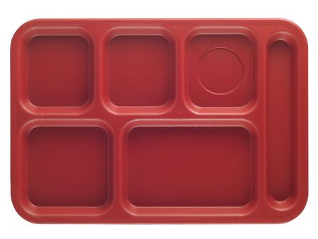 Tray,w/ Compartments,10x14,cranberry (1