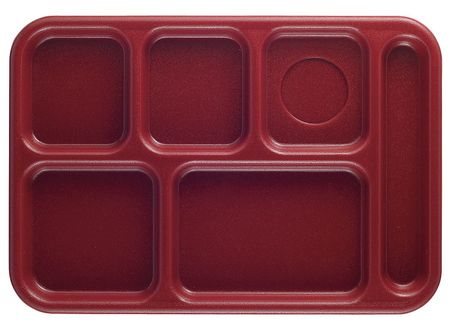 Tray,w/ Compartments,10x14,cranberry (1