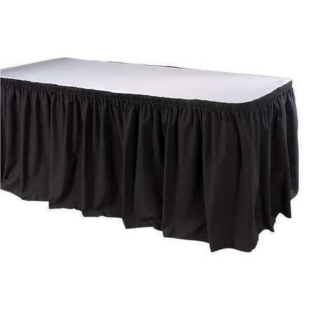 Table Skirting,13 Ft.,shirred,black (1 U