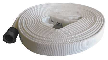 Fire Hose,100 Ft. L,white,1-1/2" Dia. (1