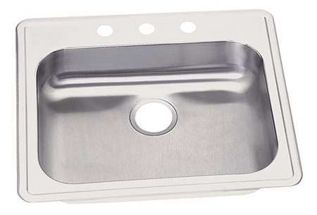 Drop-in Sink With Faucet Ledge,25 In. L