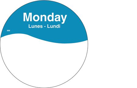 Label,monday,blue,paper,pk500 (1 Units I