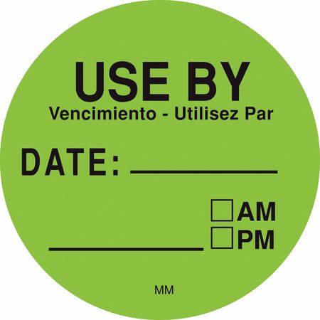 Food Rotation Label,green,paper,pk500 (1