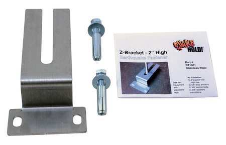 High Z-bracket,2 In,stainless Steel (1